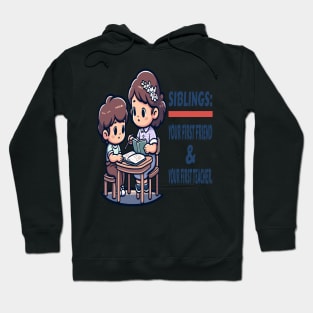 Learning Together: Sibling Study Time Hoodie